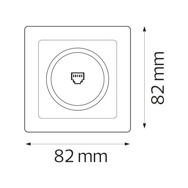 Розетка компьютерная Horoz Electric TINA встраиваемая белая IP20 112-005-0014-010 фото