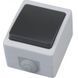 Выключатель накладной одноклавишный Horoz Electric ATOM серый IP54 112-100-0004-010 фото 1