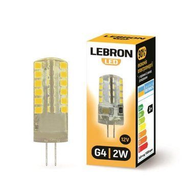 Світлодіодна лампа 2W Lebron капсульної форми 12V G4 4500K 180Lm L-G4 11-16-12 фото