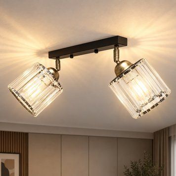 Светильник настенно-потолочный MSK Electric Brillante спот на два плафона Е27 черный NL 121251-2 BK 623421 фото