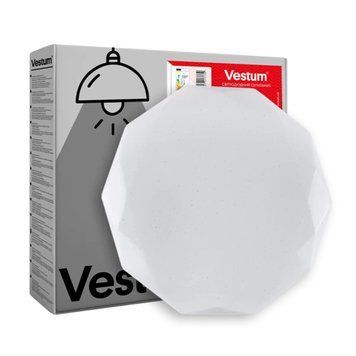 Накладной светодиодный светильник 40W Vestum с фигурным плафоном 4000К белый IP40 DIAMANT VS-90060 фото