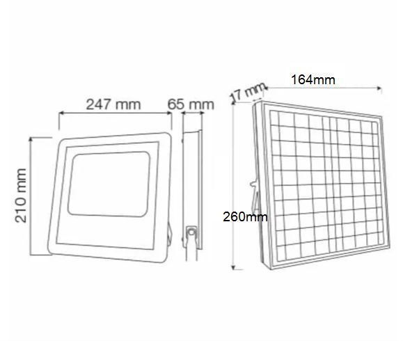 Прожектор світлодіодний 40W Horoz Electric TIGER-40 на сонячній батареї 6400K IP65 068-012-0040-010 фото
