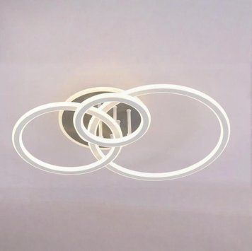 Стельова LED люстра 168W з пультом Interees з плафонами-кільцями 3000-6000К біла IP20 V K37215-3 WT K37215-3 фото