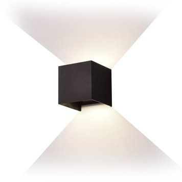 Фасадний LED світильник 8W VELMAX настінний квадратний 3000K чорний IP54 V-CTL-WL-009 24-62-45 фото