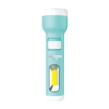 Ручний LED ліхтар на акумуляторі 1W+1W LEBRON з роз'ємом USB 1200mAh Li-Ion бірюзовий L-HL-31 COB ABS 15-15-31 фото