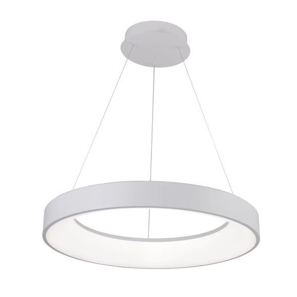 Підвісна LED люстра 36W з пультом Valeso з плафоном-кільцем 3000/4000/6500К біла IP20 1136 SP000050241 фото