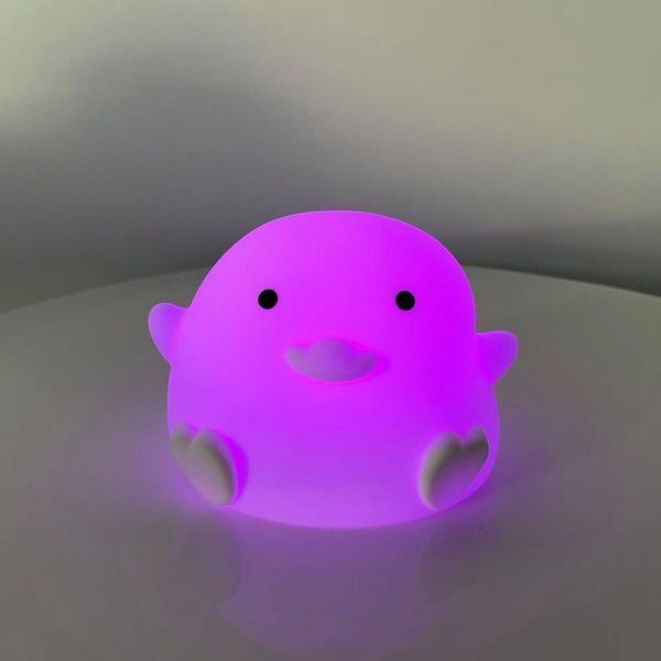 Силіконовий світлодіодний нічник "Курча" 2W бездротовий з RGB світінням у дитячу кімнату VALESO SP000050171 фото