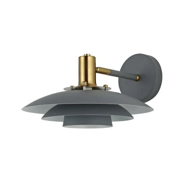 Бра настенное Valeso с металлическим каркасом под одну лампу G9 серое IP20 G 74729/1W Dark grey + chrome SP000045573 фото