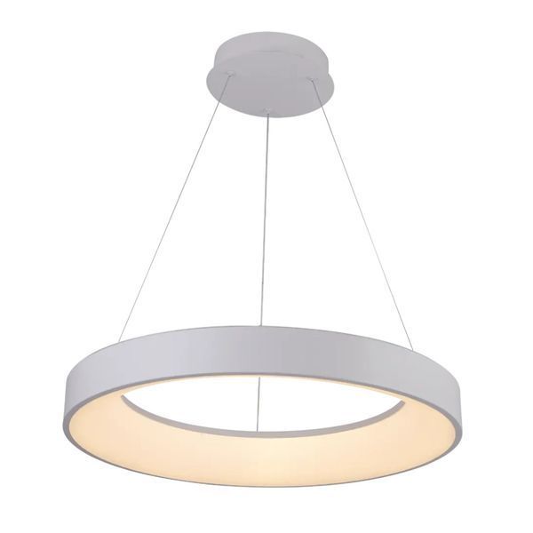 Підвісна LED люстра 36W з пультом Valeso з плафоном-кільцем 3000/4000/6500К біла IP20 1136 SP000050241 фото