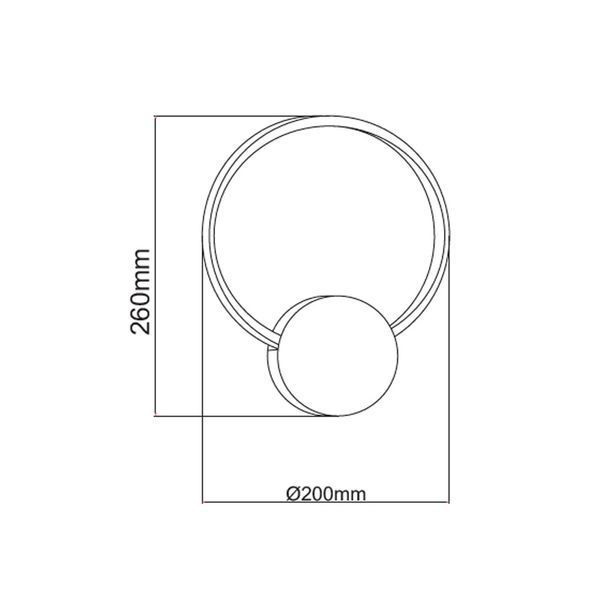 Настенное LED бра 7W Horoz Electric с металлическим каркасом 4000К черное IP20 FOREVER-W 029-013-0007-020 фото