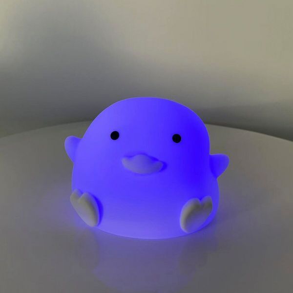 Силіконовий світлодіодний нічник "Курча" 2W бездротовий з RGB світінням у дитячу кімнату VALESO SP000050171 фото
