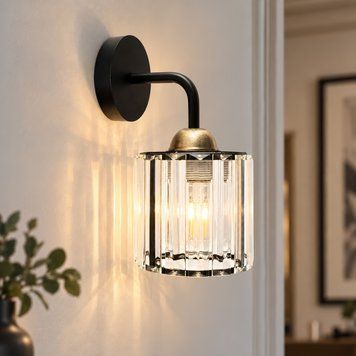 Светильник настенный MSK Electric Brillante бра со стеклянным плафоном Е27 черный NL 12125-1 BK 3210310599 фото