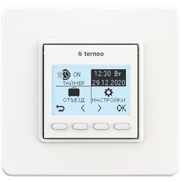 Терморегулятор Terneo з трьома добовими інтервалами з вбудованим датчиком температури 16А білий IP20 PRO 71-05-10 фото