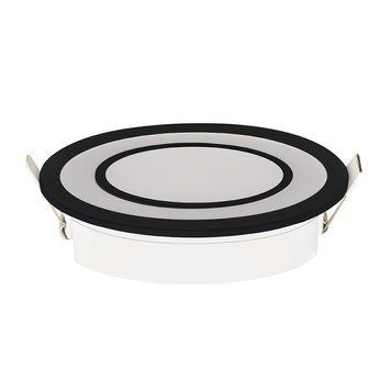 Світильник врізний 12W LED Horoz Electric CARTER-12 4200K круглий чорний IP20 016-072-0012-020 фото