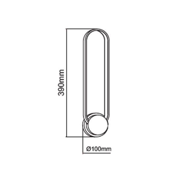 Настенное LED бра 12W&nbsp;Horoz Electric с овальным плафоном 4000К черное IP20&nbsp;ALWAYS-W 029-014-0012-020 фото