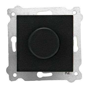 Механізм димера EXEN Elektrik з поворотним контролером 250V 800W чорний KARELL 290-001402-225 фото