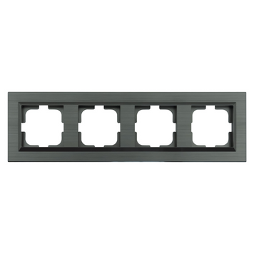 Рамка четверная Ovivo Electric прямоугольная из пластика серая IP20 QUANTUM 405-310000-228 фото
