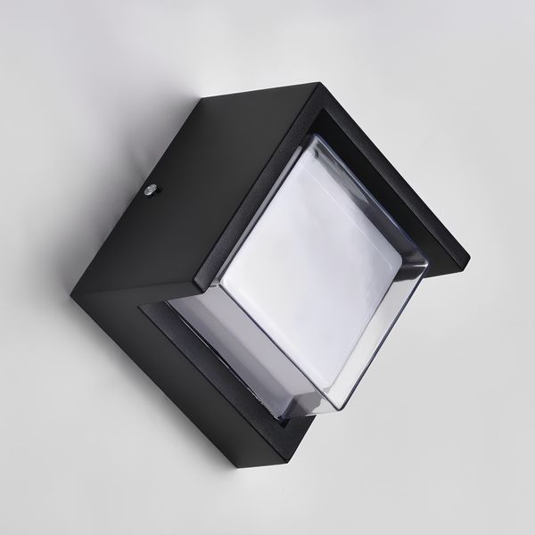 Уличный LED светильник 9W настенный Velmax квадратный 3000K черный IP54 V-CTL-WL-007 24-62-54 фото