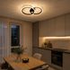 Стельова LED люстра 76W з пультом і двома акриловими кільцями 3000-6500K металевий чорний корпус Svet SY-33039/2 MB SY-33039/2 MB фото 7