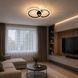 Стельова LED люстра 76W з пультом і двома акриловими кільцями 3000-6500K металевий чорний корпус Svet SY-33039/2 MB SY-33039/2 MB фото 1