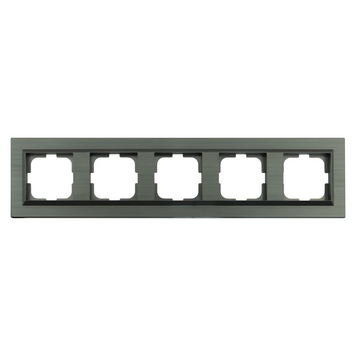 Рамка пятерная Ovivo Electric прямоугольная из пластика серая IP20 QUANTUM 405-310000-250 фото