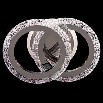 Світлодіодна стельова люстра на два акрилових кільця 32W+3W з LED підсвічуванням 3000-6500K Svet SC-3119/2C CR SC-3119/2C CR фото