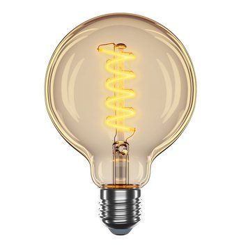 Філаментна LED лампа 4W VELMAX форма куля G95 E27 2700K 300Lm V-Filament-Amber-G95-Спіраль-V 21-46-53 фото