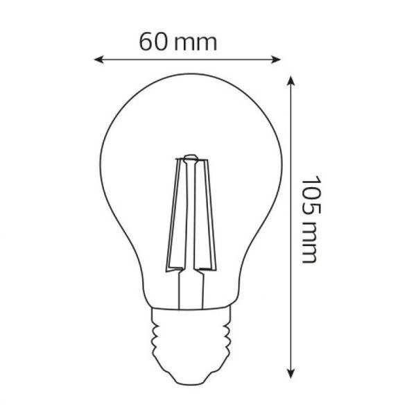 Вінтажна LED лампа 8W Filament Globe-8" Е27 4200К Horoz Electric 001-015-0008-030 фото