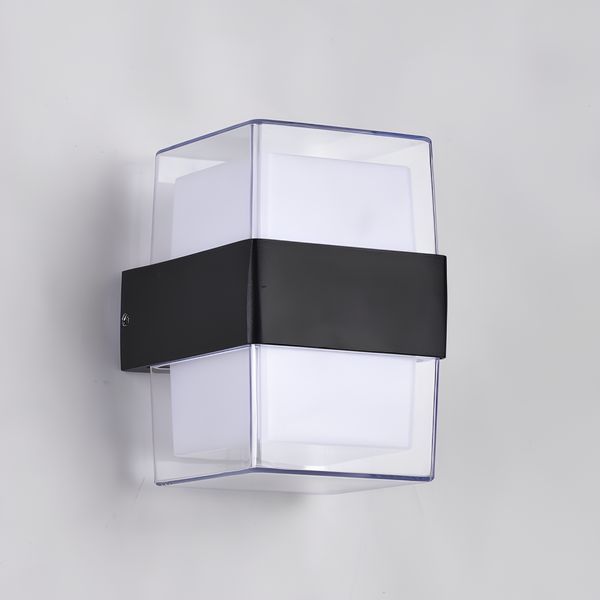 Вуличний LED світильник 10W фасадний Velmax настінний з двома плафонами 3000K чорний IP54 V-CTL-WL-004*2 24-62-44 фото