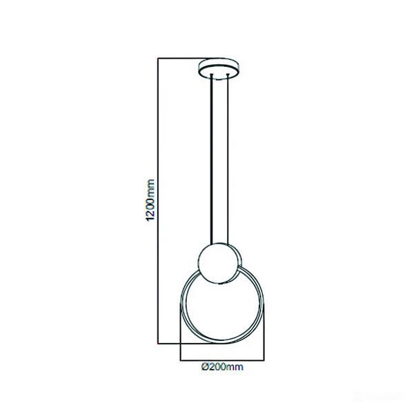 Підвісний LED світильник 11W Horoz Electric з круглим плафоном 4000К чорний IP20 FOREVER 019-073-0011-020 фото