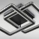 Стельова чорна люстра LED 160W на 2 плафони-квадрат із кришталем на пульті 3000-6000К SY-19381/2 BK+CR Svet SY-19381/2 BK+CR фото 3