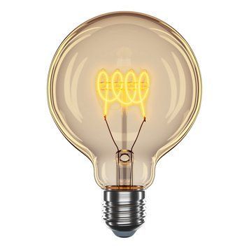 Філаментна LED лампа 4W VELMAX форма куля G95 E27 2700K 300Lm V-Filament-Amber-G95-Спіраль-G 21-46-54 фото