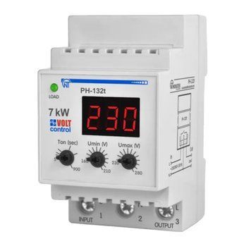 Реле напруги 7кВт Novatek монтаж на din-рейку 32А IP20 РН-132Т (Standart) NTRN132T3 56-56-57 фото