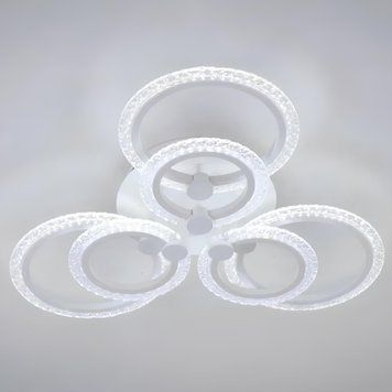 Стельова LED люстра 120W з пультом VALESO з акриловими плафонами 3000-6000К біла IP20 V K39557-3+3 WT V K39557-3+3 WT фото