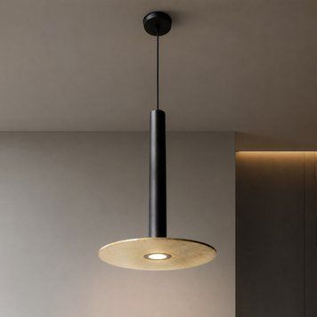 Светильник подвесной в стиле лофт MSK Electric Disk под лампу Е14 NL 26501 BK+BN черный+бронза 618239 фото