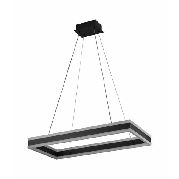 Подвесная LED люстра 56W с пультом Valeso с прямоугольным корпусом 3000/4000/6500К черная IP20 QQD3093 SP000050247 фото