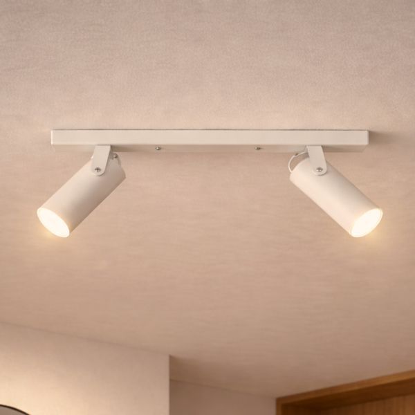 Светильник потолочный спот поворотный MSK Electric Focus под две лампы Е27 белый NL 14050-2 WH 622034 фото