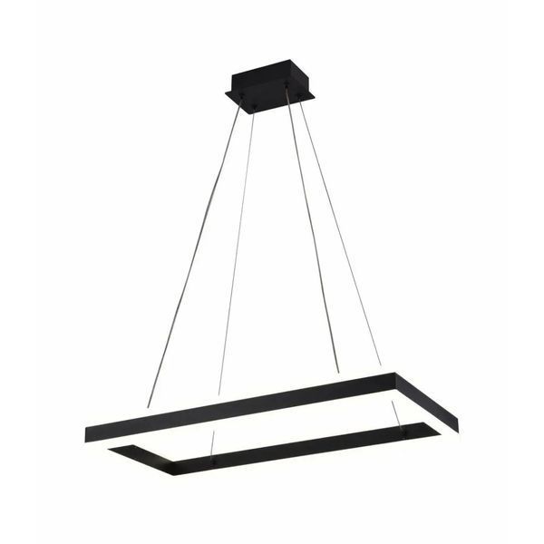 Подвесная LED люстра 56W с пультом Valeso с прямоугольным корпусом 3000/4000/6500К черная IP20 QQD3093 SP000050247 фото