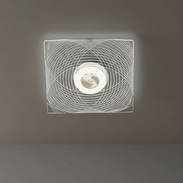 Настенно-потолочный LED светильник 14W акриловый с узором 3000&ndash;6500K квадратный белого цвета Svet SY-16021 WH SY-16021 WH фото