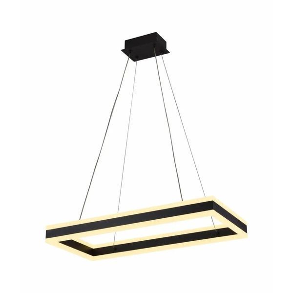Подвесная LED люстра 56W с пультом Valeso с прямоугольным корпусом 3000/4000/6500К черная IP20 QQD3093 SP000050247 фото