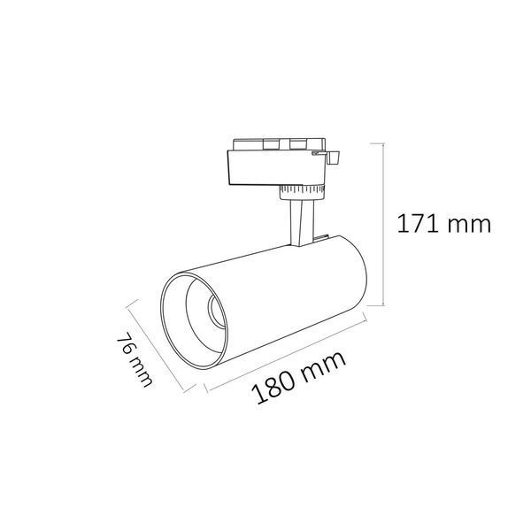 Трековий світлодіодний світильник 30W Horoz Electric металевий 4200К чорний BREMEN-30 018-031-0030-020 фото