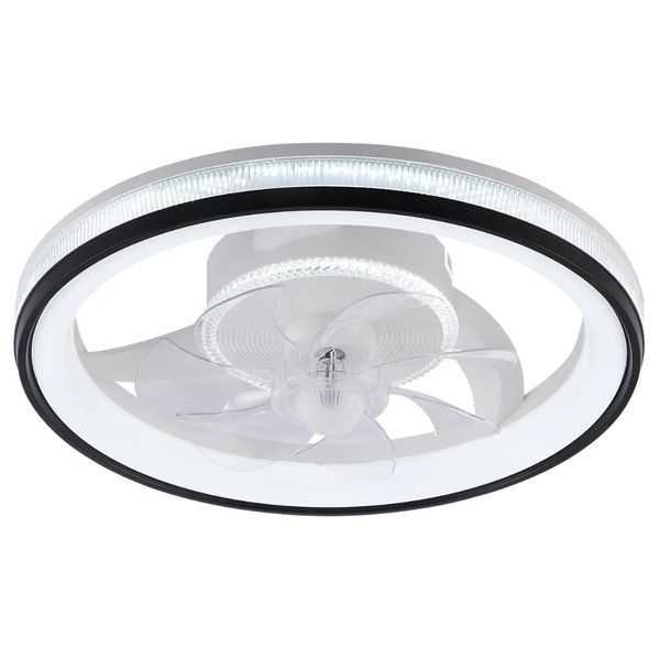 Стельовий LED світильник 82W з пультом Interees з вентилятором 3000K-6200K IP20 XI3802-480 WH+BK FAN XI3802-480 WH+BK FAN фото