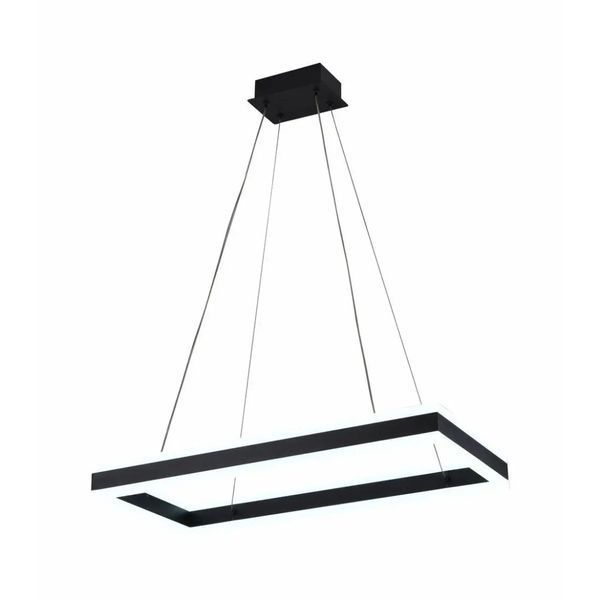 Подвесная LED люстра 56W с пультом Valeso с прямоугольным корпусом 3000/4000/6500К черная IP20 QQD3093 SP000050247 фото