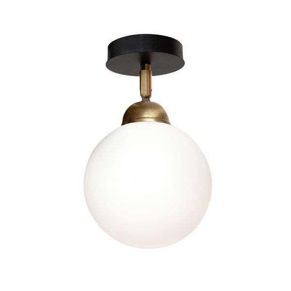 Светильник настенно-потолочный MSK Electric Luna на один плафон шар под лампу Е27 PL 20261-1 BK 622655 фото