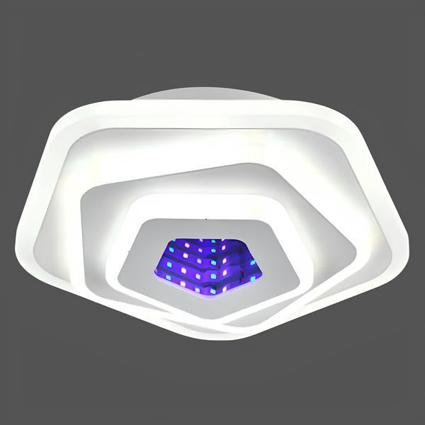 Светодиодный потолочный светильник с объёмной 3D-подсветкой 46+5W 3000К-6000К белый Svet SY-16121/240 WT SY-16121/240 WT фото