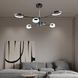 Потолочная LED люстра Sirius 51W с круглыми плафонами пульт ДУ 3000-6500К черно-золотая IP20 B YH872/3+3 COFFEE+GD SP000040556 фото 1