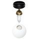 Светильник настенно-потолочный MSK Electric Luna на один плафон шар под лампу Е27 PL 20261-1 BK 622655 фото 7