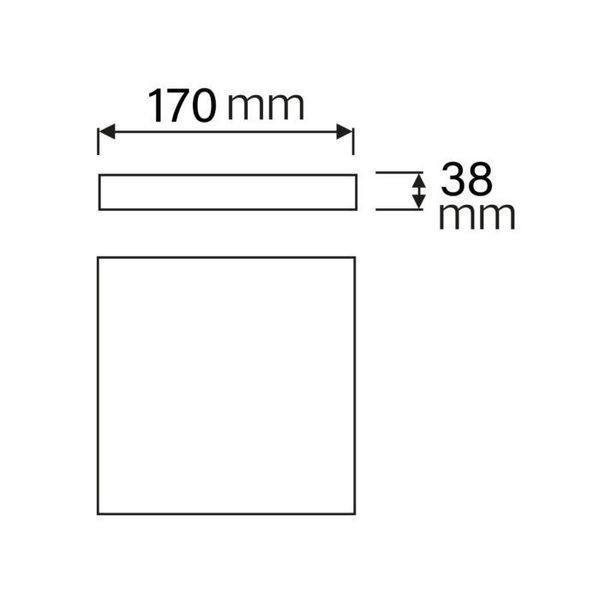 Накладной светодиодный светильник 24W&nbsp;Horoz Electric с квадратным корпусом&nbsp;3000K/4000K/6400K черного цвета IP20&nbsp;SOFIA/S-24 3CCT 016-065-1024-020 фото