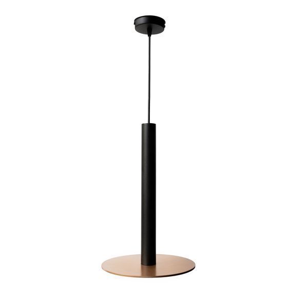 Светильник подвесной в стиле лофт MSK Electric Disk под лампу Е14 NL 26501 BK+CP черный+медь 618238 фото