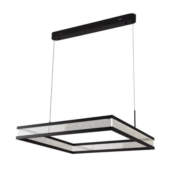 Подвесная LED люстра 54W с пультом Valeso с квадратным плафоном 3000/4000/6500К черная IP20 QQD3117 SP000050248 фото